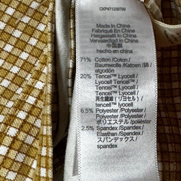 Madewell Denim Supercrop Tank Top Mini Check Plaid Cotton & Tencel Size 4 NWOT - Picture 8 of 10